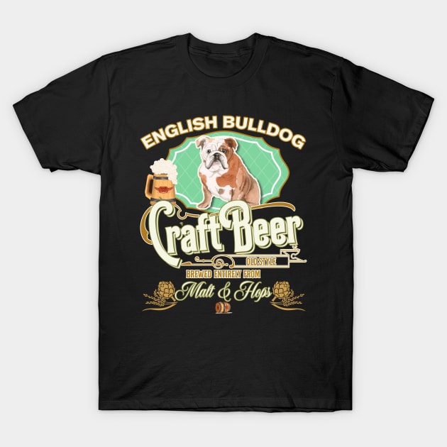 English Bulldog Gifts - Beer Dog lover T-Shirt by StudioElla